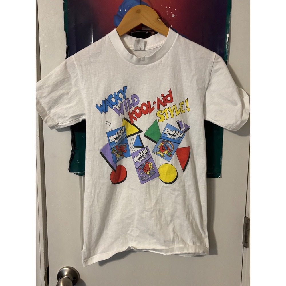 Vintage 90s Kool-Aid Koolers Wacky Wild Style T-Shirt White Single Stitch XS/S